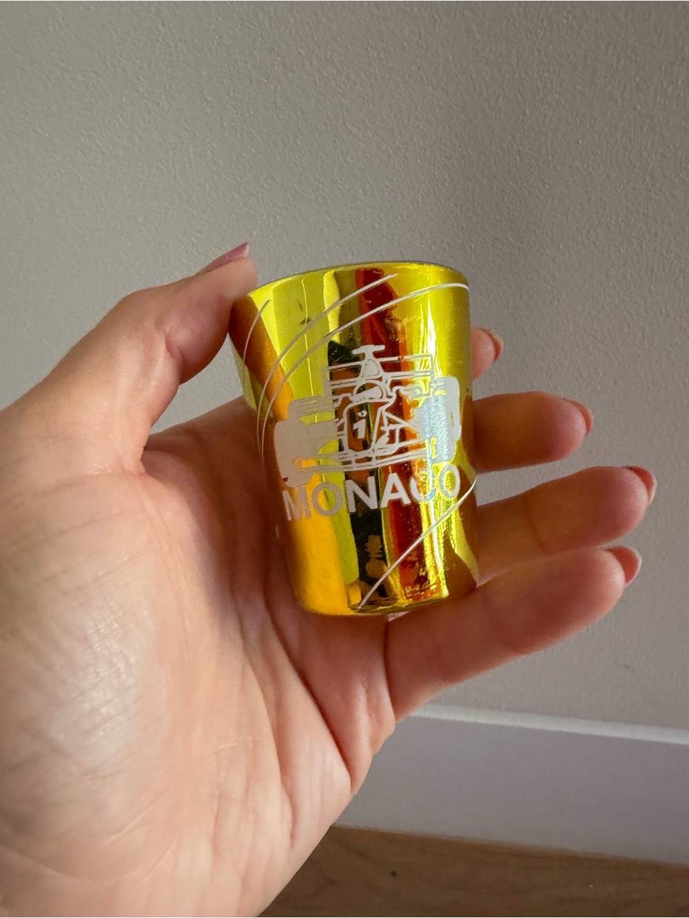 Monaco F1 Gold Foil Shot Glass